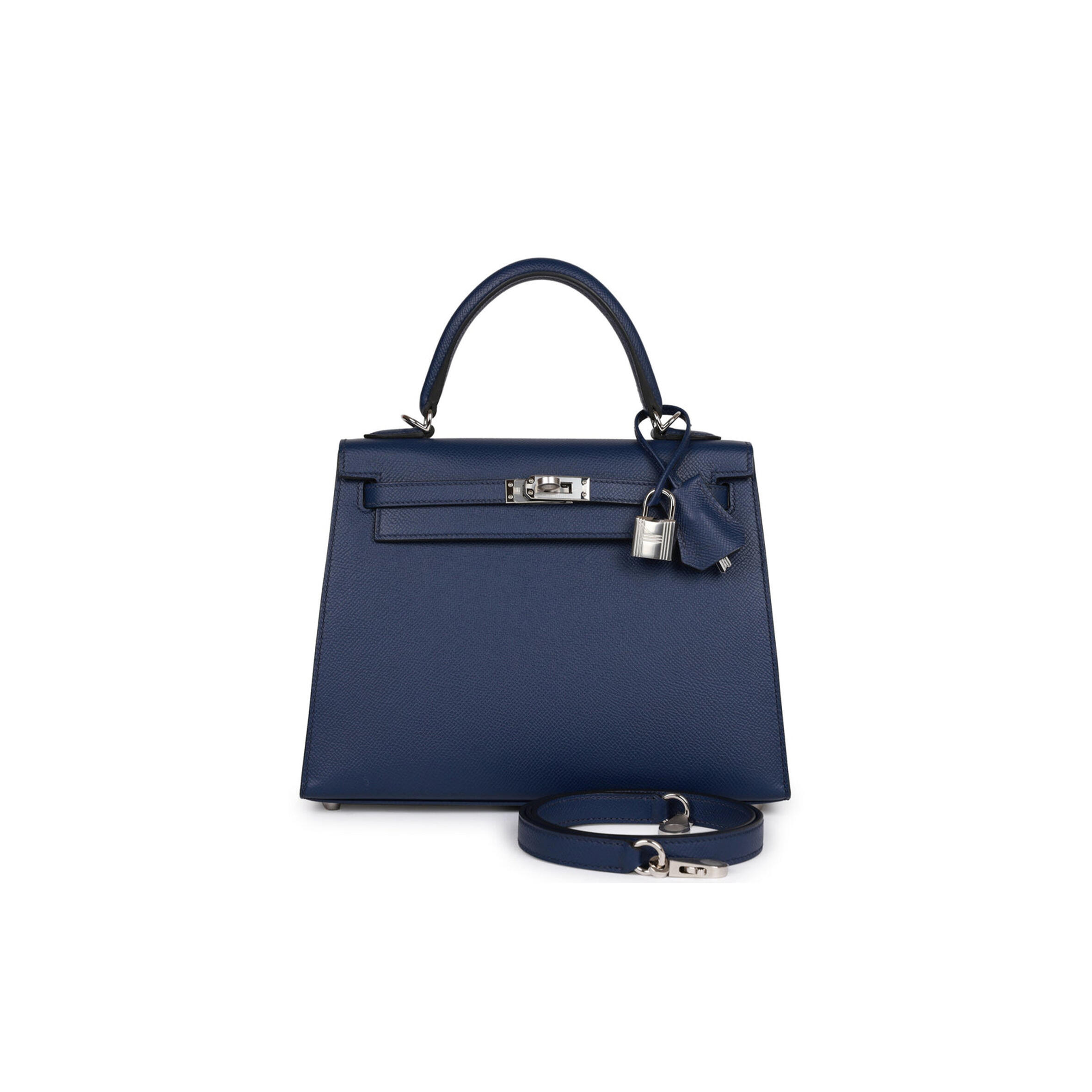 HERMES KELLY 25 EPSOM PALLADIUM HARDWARE (25*17*7cm)